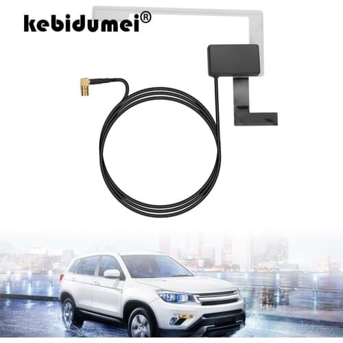 Kebidumei Car Radio DAB Antenna Digital Active Antenna SMB Connector for Universal Adhesive Internal Glass Mount Patch Antenna