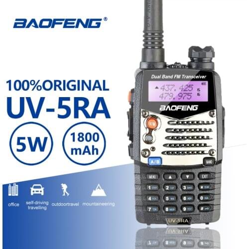 Baofeng UV-5RA Walkie Talkie Alarm LED Flashlight Two Way Radio Dual Band Ham Hf Transceiver Baofeng UV-5R Upgraded Interphone