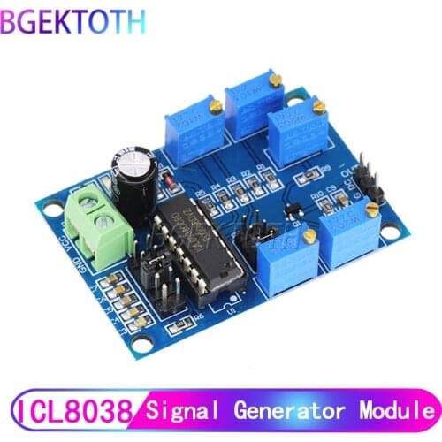 ICL8038 Signal Generator Medium/Low Frequency 10Hz-450KHz Triangular/Rectangular/Sine Wave Generator Module 12V to 15V