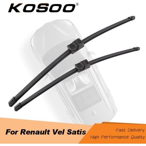 KOSOO For Renault Vel Satis 30"+26"R,2002 2003 2004 2005 2006 2007 2008 2009 2010 Fit Side Pin Arm Auto Rubber Wiper Blades