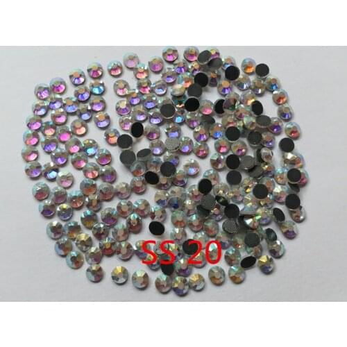 Crystal AB SS20 DMC HotFix FlatBack Rhinestones crystal hot fix stone Iron On Rhinestones garment sewing stones