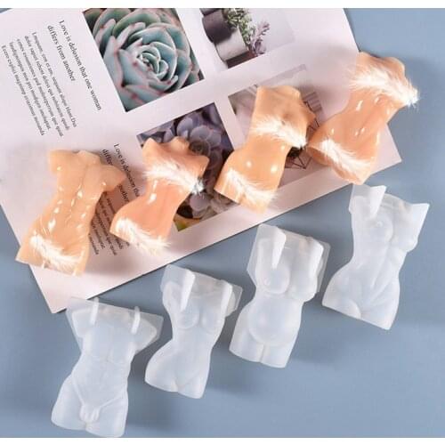 2021 Mini 3D Human Body Silicone Mold Male Female Naked DIY Candle Tools Art Sculpture Perfume Fragrance Making Mould Epoxy Form