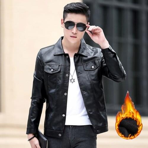PU Leather Mens Jacket Brand-Clothing Fleece Green Wine Stand Collar Zipper Casual Coat Motorcycle Male Jacket;YA109