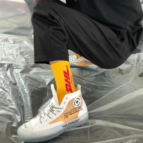 Mens Crew Cotton DHL Express Hip HOP Socks Vetements Style Letter Print Hipster Men Woman Fashion Sock Skaterboard Streetwear