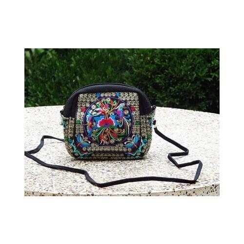 New Fashion Embroidery Women Shoulder Cute Bag!Hot Floral Embroidered Girls Small Handbag National canvas Childrenshopping bags