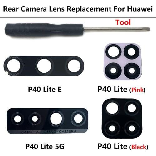 New Rear Camera Lens For Huawei honor 6X honor6x GR5 2017 10X 30 Lite V30 Y9 Prime Back Camera Glass Lens With Adhesive Sticker