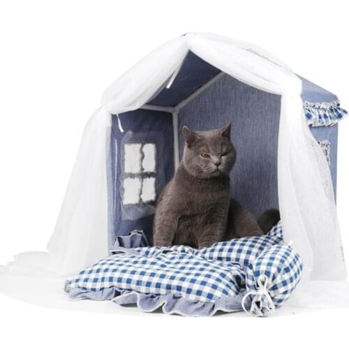 Pet Tent Dog House Creative Four Seasons Princess House Cats Nest Can Be Removed And Washed Dog Bed Dogs Nest