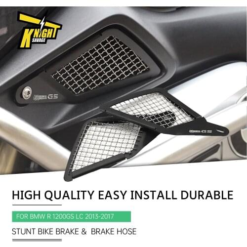 Motorcycle Air Intake Pipe Grille Pair Protective Cover Accessories For BMW R1200GS R 1200GS LC 2013-2017 Black Aluminum Device