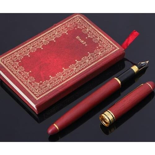 Rosewood Fountain Pen Fine Nib Smooth Writing Ink Best Present Office Supply