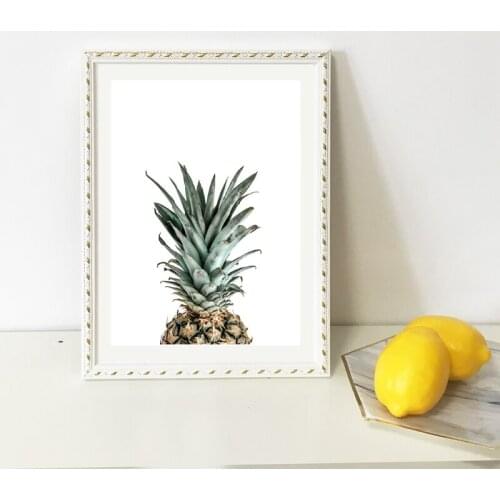 Pineapple Prints Tropical Fruit Poster Kitchen Wall Art Decor Pineapple Modern Photography Picture Nursery Art Canvas Painting