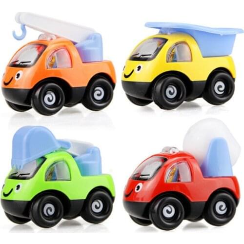 Super Cute Mini Cartoon Cars Engineering vehicles Random Color warrior car combination Toys Lovely Gift for Baby Boys and Girls