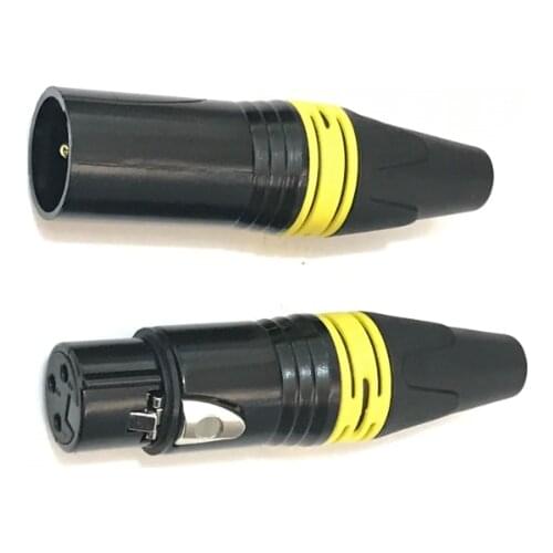 High quality 2300Pcs/lot xlr connector audio plug microphone plug with NC3MXX & NC3FXX 3pin gold plated blue color