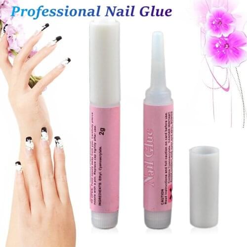 1pc 2g Mini Nail Glue Fast-dry Professional Adhesive For UV Acrylic Manicure False Art Decorate Nail Extension Glue Accessories