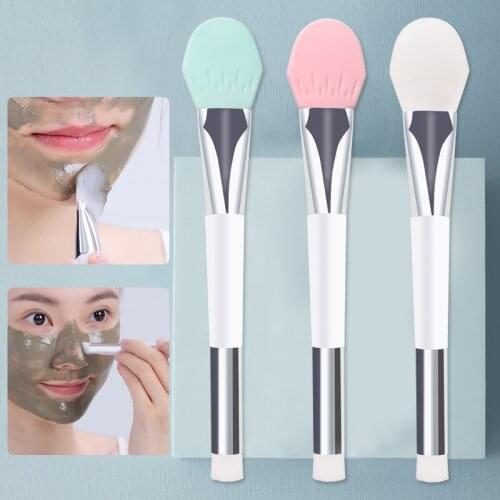 1pc Makeup Brush Face Mask Silicone Cosmetic Beauty Tool Blackhead Remover Double-Head DIY Mud Mixing Facial Skin Care Brushes