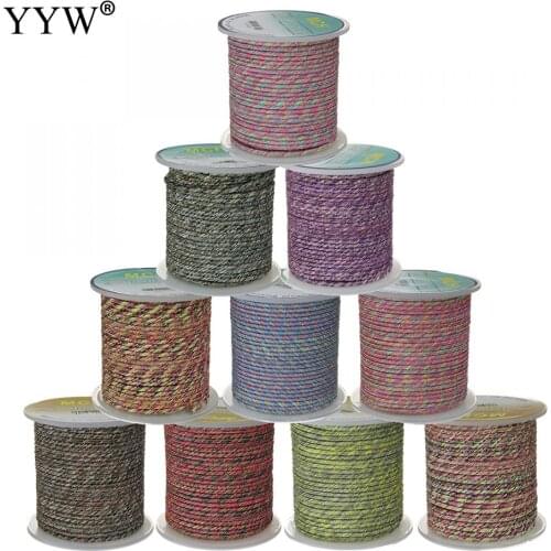 15m/Pc 2mm Macrame Rope Satin Rattail Nylon Cords/String Kumihimo Chinese Knot Cord Diy Bracelet Jewelry Findings Beading Thread