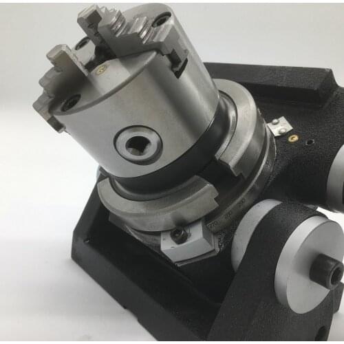 150mm 6" 6inch Adjustable angle 0-90 degree tilting rotary table Indexing Plate & 125mm 3" Chuck For Milling Drilling Machine
