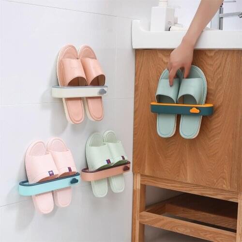 26CM Bathroom Slippers Rack Wall-Mounted Toilet Shoes Storage Artifact Toilet Sandal Rack