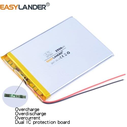 357093 3.7V 2500mAh Lipo Polymer Li-ion Lithium Battery For Tablet PC PDA PSP IPAQ DVD E-book Power bank Toys Phone