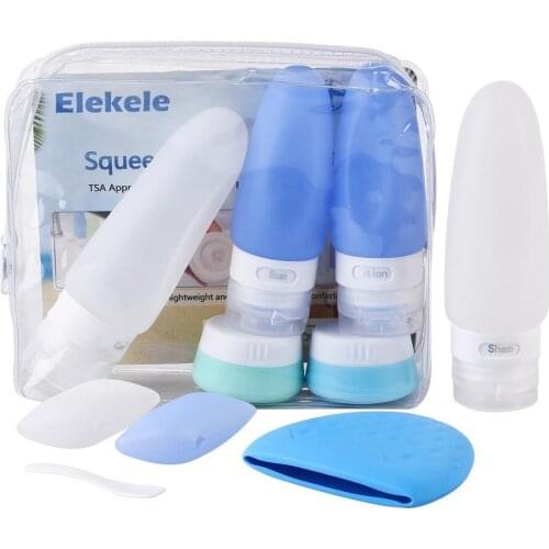 4/8/10Pcs Silicone Makeup Organizer Reusable Bottle Travel Shampoo Bottle Lotion Travel Packing Portable Cosmetic Container