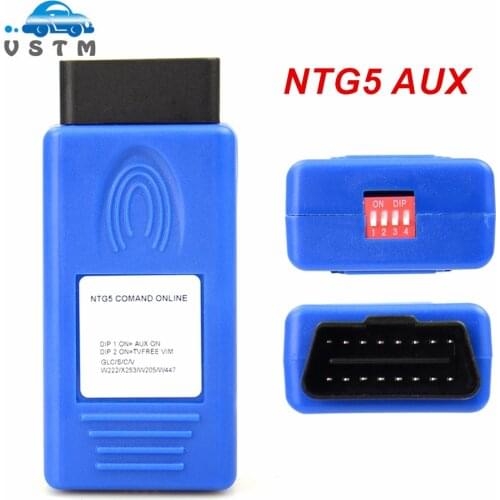 Newest For COMAND ONLINE NTG5 OBD AUX IN & VIM ACTIVATOR work for C/GLC/S/V CLASS W205 X253 W222 W447 NTG 5 AUX For Mercedes