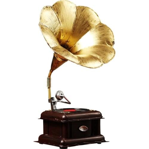 AMERICAN RETRO VILLA MODEL ROOM EUROPEAN DECORATION ORNAMENT HOME LIVING ROOM WINE CABINET IRON DISK REPRODUCER MODEL FURNISHING