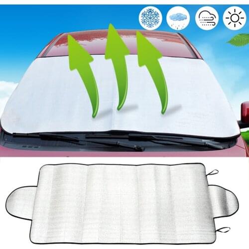 Car Covers Front Windscreen Cover With Two Folded Ears Heat SunShade Cover Anti Snow Frost Ice Shield Winter Dust Protector