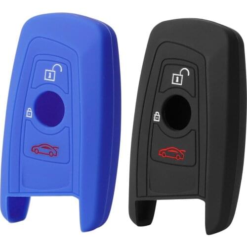 Car Silicone Rubber Key 3 Button Car Key Cover Silicone For BMW 1 3 5 7 Series F30 F31 F34 F10 F11 F07 X1 X3 X4 X5 X6 Key Bag