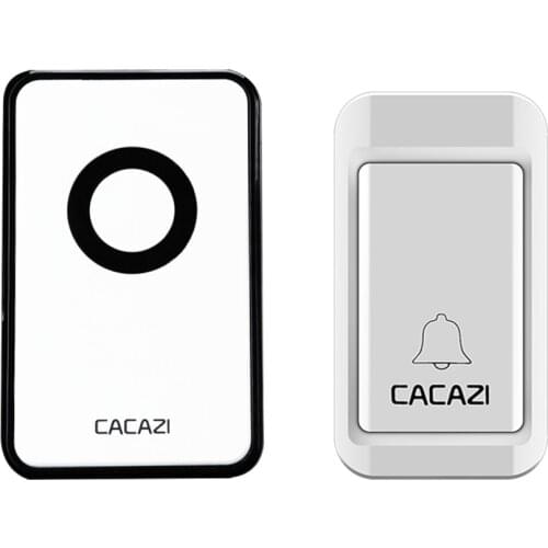 CACAZI Self-powered Wireless Doorbell Waterproof No Battery LED Home Cordless Ring Bell Distant US EU Plug Chime Doorbell 220V