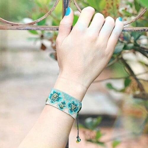 Go2boho 2021 Miyuki Bracelet For Women Jewellery Bohemian Flower Pattern Jewelry Handmade Beads Pulsera Adjustable Bracelets