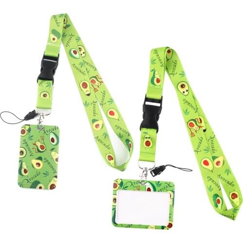 ER756 Avocado Green Buckle Lanyard For Keys ID Card Phone Straps USB Badge Holder Student Women Travel Bus Card Cover Badge