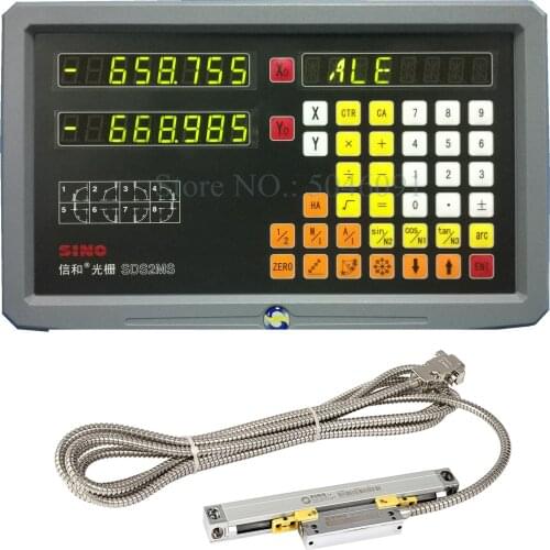 Milling Lathe 0.005mm 0.001mm SINO DRO kit SDS2-2MS 3 axis digital readout DRO+KA500 linear encoder