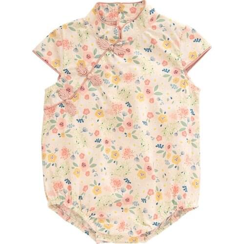 Jumpsuit Cotton Baby Romper Summer Floral Short Baby Girl Clothes Sleeve Casual Newborn Ropa Recien Nacido Bodysuits BE50BR