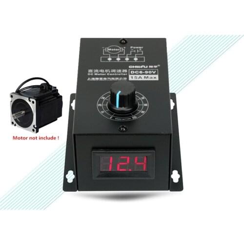 DC Motor Speed Controller Universal Reversible PWM Module 15A 6-90V Support PLC Control Y