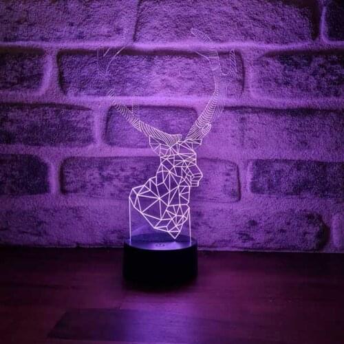 3D Fallow Deer Led Night Light