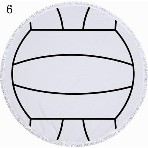 Round Tassel Baseball Softball Beach Towel Microfiber Volleyball Basketball Football Bath Mat 150 cm X 150 cm