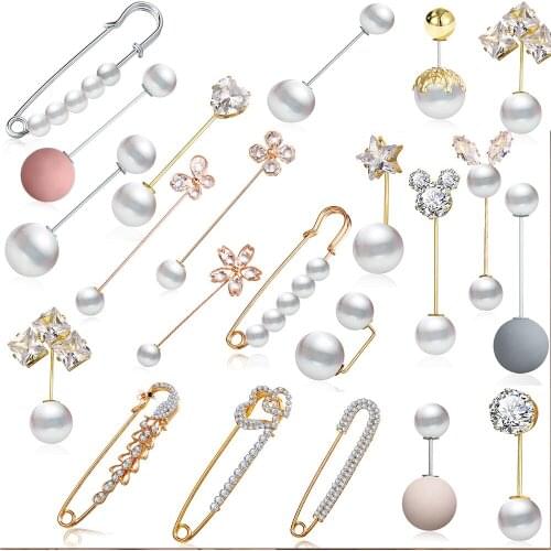 Trendy Geometric Wedding Pearl Brooch Sweater Cardigan Clip Elegant Fashion Jewelry Jewelry High-end Mens and Womens Gifts