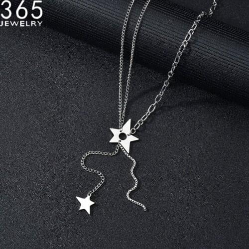 New Fashion Necklaces Ladies Sweater Chain Specifically High Quality Necklaces Stainless Steel Christmas Gifts