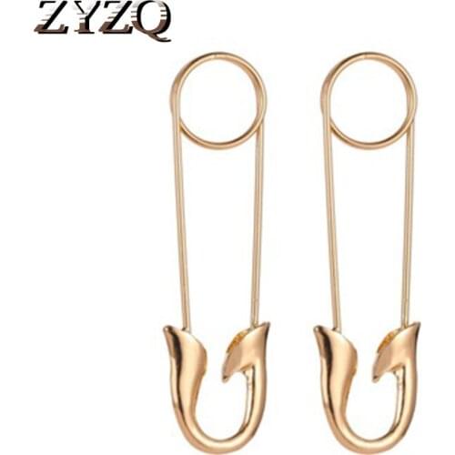ZYZQ Personality Earrings For Women Special Pin Design Silver Plated Women Accessories Jewelry Birthday Gift Wholesale Lots&Bulk