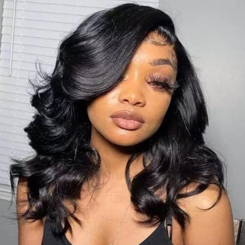 Short Bob Wigs Body Wave Lace Front Human Hair Wigs For Women Pre Plucked With Baby Hair Bob Lace Front Wigs Lace Closure Wig