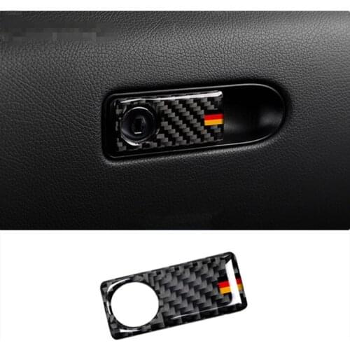Carbon Fiber Copilot Glove Box Panel Cover Trim For Mercedes Benz E Class W213 2016-2018 Car Interior Accessories