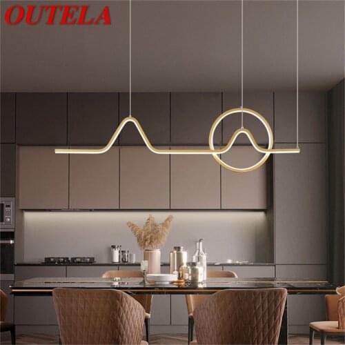 OUTELA Pendant Lights Gold Contemporary Nordic Creative Decoration LED Fixture For Home Living Room