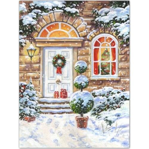 Full Square Diamond painting Christmas Landscape Full Round Diamond mosaic House snow 5D DIY Diamond embroidery Cross stitch