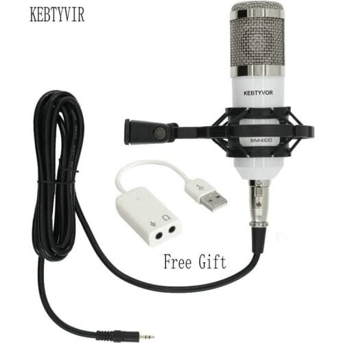 Professional Microphone bm 800 Studio Condenser Cardioid Pro Vocal Recording Mic For Vocal Recording KTV Braodcasting Singing