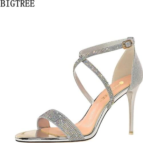 Crystal Ladies Shoes and Sandals Pumps Women Shoes Sandals Women Summer 2021 High Heels Sandals Women Zapatos De Mujer Zapatos