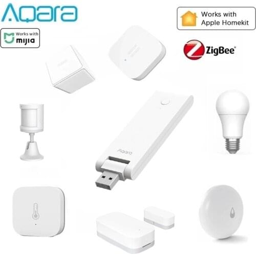 Aqara E1 Hub Gateway Zigbee 3.0 Remote Control Switch Human Humidity Water Sensor Door Sensors work Xiaomi Mijia app HomeKit