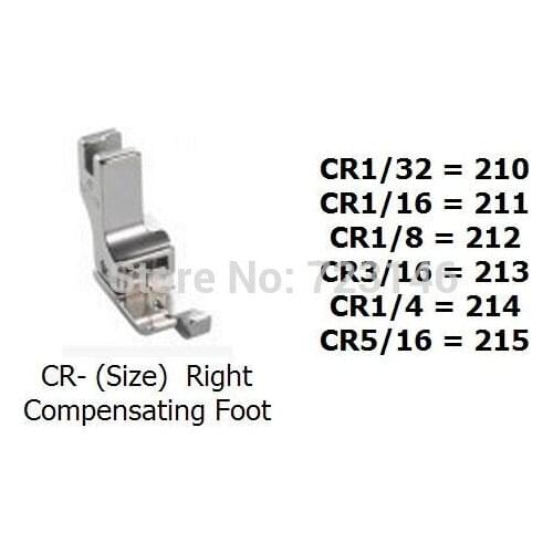 10PSC Industrial sewing machine steel presser foot CR1/32N FOR Brother juki TYLICAL SINGER YAMATO MITSUBISHI ZOJE JONEMA SIRUBA
