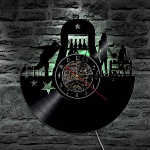 Bowling Club Lighting Logo Wall Sign Bowling Wall Lamp Sports Club LED Wall Art Bowling Players LED Lights Silhouette