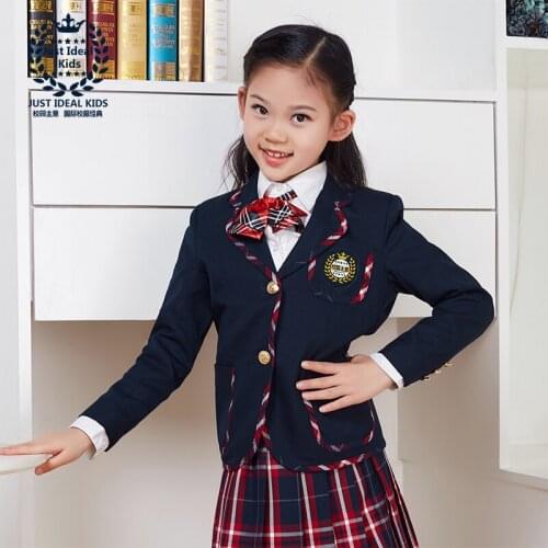 Only One Jacket) Girls Suit Party Clothing Performance Wear Newest British Style Kids Top Coat Blazers Princess Outfits 1006