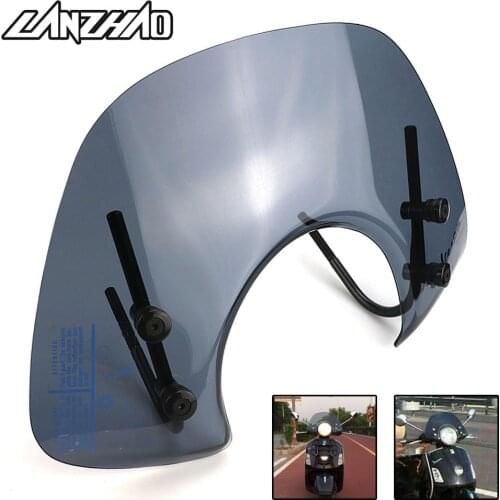 Motorcycle Windshield Windscreen Air Deflector Smoke Black Scooter Accessories for Piaggio Vespa GTS 125 250 300