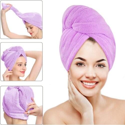Magic Microfiber Hair Fast Drying Dryer Towel Bath Wrap Hat Quick Cap Turban Dry